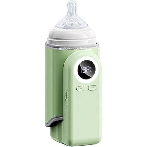 Cozytots Portable Bottle Warmer for Travel Wireless Portable Baby Milk Warmer On The Go Rechargeable USB Battery-Powered Milk Bottle Heating Bag in Car Heaters Thermostat Bag