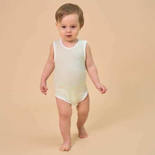 Silky Soft TENCEL™ Modal Jacquard Tank Bodysuit - Green Panda