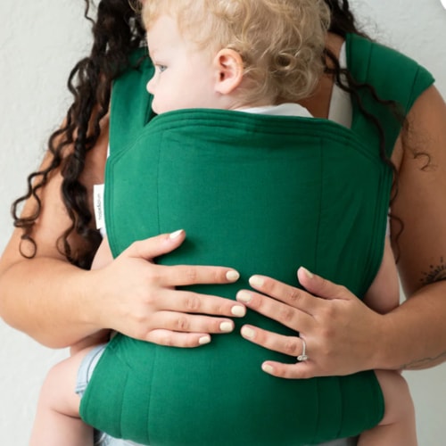 Pine Baby Lark Carrier – Forest Green & Emerald | Eco-Friendly Babywearing
