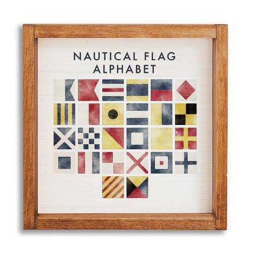 Nautical Flag Alphabet 12" x 12" Wall Art