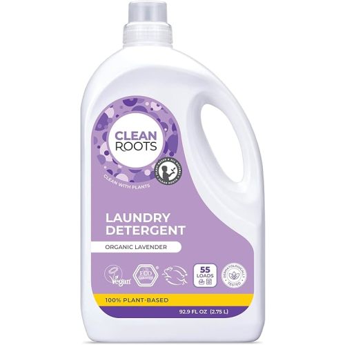 Laundry Detergent – EcoGarantie Certified, 100% Plant-Based Formula, Made with Organic Ingredients, Scented with Organic Lavender Essential Oil – 55 Loads, 92.9 fl oz (2.75 L)