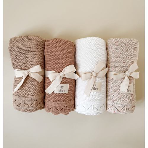 BABY KNIT BLANKET, cotton baby blanket, neutral baby blanket, white baby blanket, baby hospital blanket, baby shower gift, newborn blanket