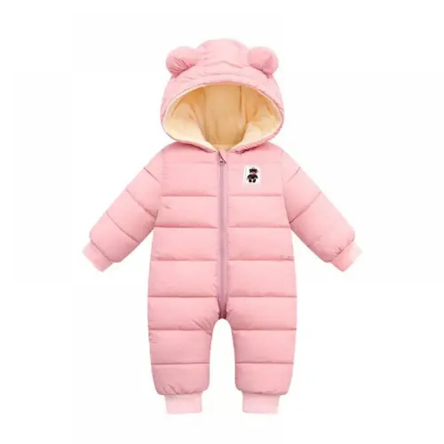 XBASW Baby Newborn Boys Girls Winter Warm Jumpsuit Jacket Ear Hooded Romper Thick down Onesies Coat 0-12M