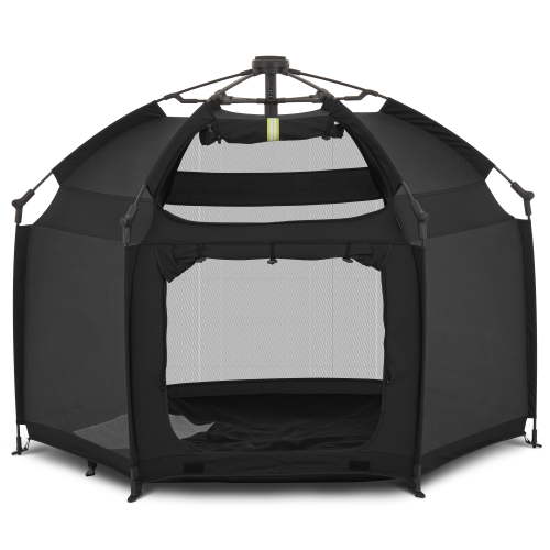 Dream On Me Pop Up Children Playpen, Easy Set-Up- Indoor Play House and Outdoor Play Tent with Canopy Cover, Black
