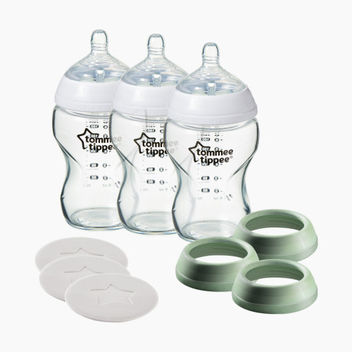Tommee Tippee Closer To Nature 3-In-1 Glass Bottle - Clear, 9 oz, 3