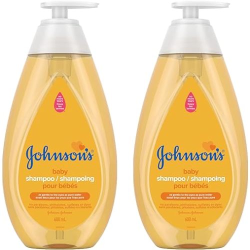 Johnson's Baby Shampoo, Paraben and Tear Free and Mild, Pack of 2 (total 1200ml)