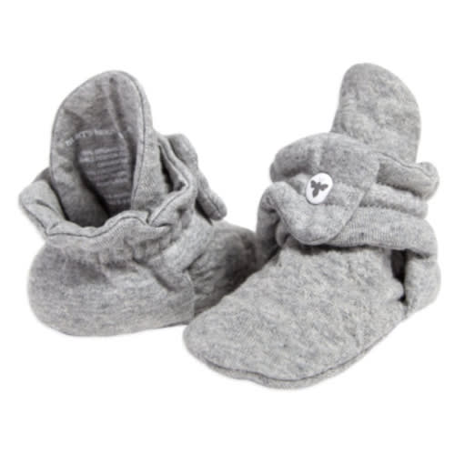 Quilted Bee Grey Organic Baby Booties | Burt's Bees Baby®