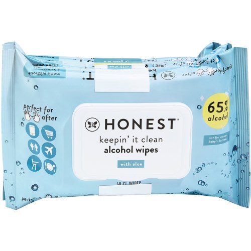 The Honest Company Sanitizing Alcohol Wipes, Unscented, 150 Count
