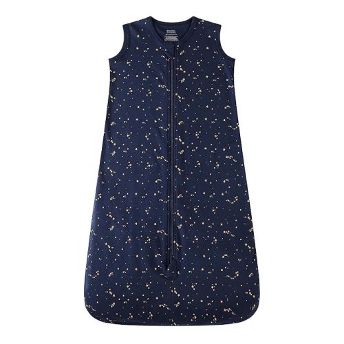 Owlivia Baby Organic Cotton 0.5 TOG Wearable Blanket-Light Sleeping Bag with 2-Way Zipper, Boys Girls Swaddle Transition Sleep Sack(0.5 TOG Starry Sky, 3-12 Months)