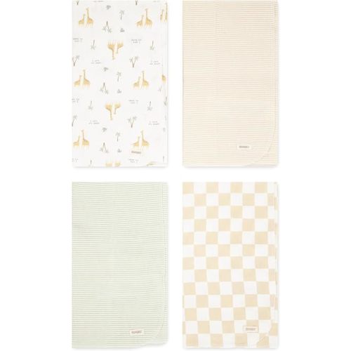 HUGGIES 4-Pack Flannel Receiving Blankets