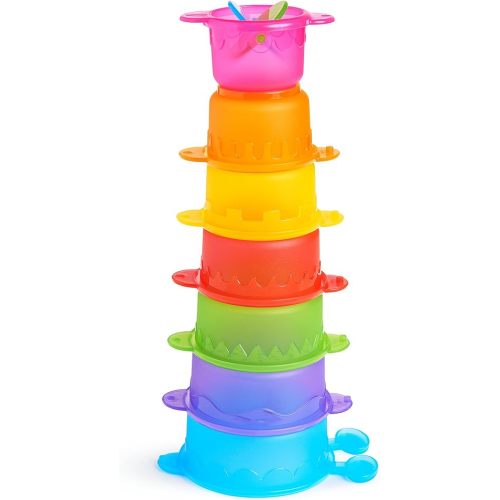 Munchkin® Caterpillar Spillers™ Stacking and Straining Cups Baby and Toddler Bath Toy