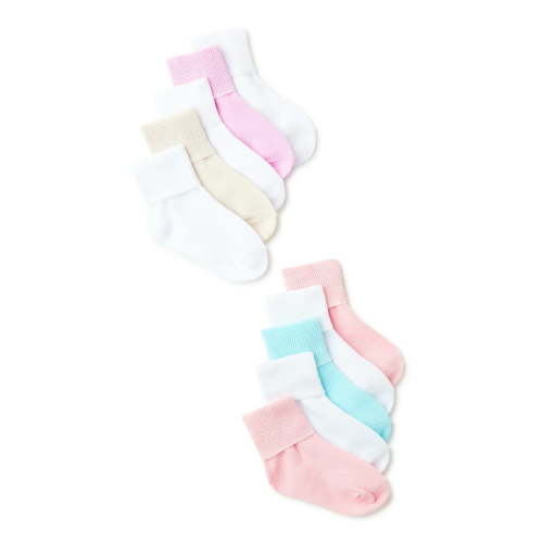 Wonder Nation Baby Girls Bobby Socks, 10-Pack, 6M- 18M