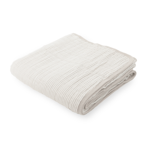 Original Organic Cotton Muslin Quilt - Sand Stripe