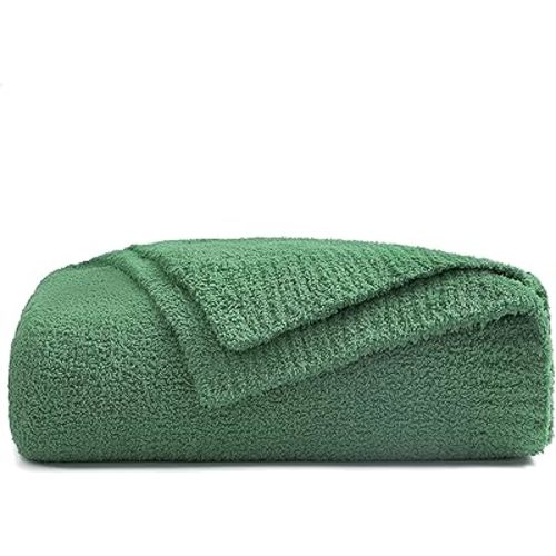 bearberry Super Soft Fluffy Throw Blanket Lightweight Cozy Warm Throw Blankets for Couch Bed Sofa All Season (Avocado Green, 40”x50”)