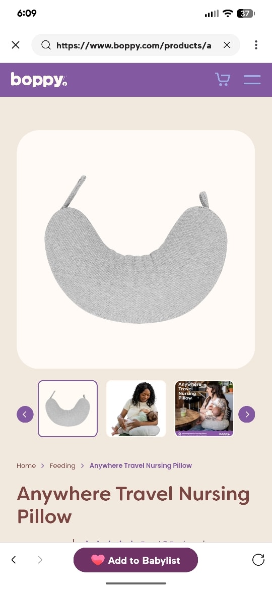 Boppy Anywhere Travel Nursing Pillow | Boppy