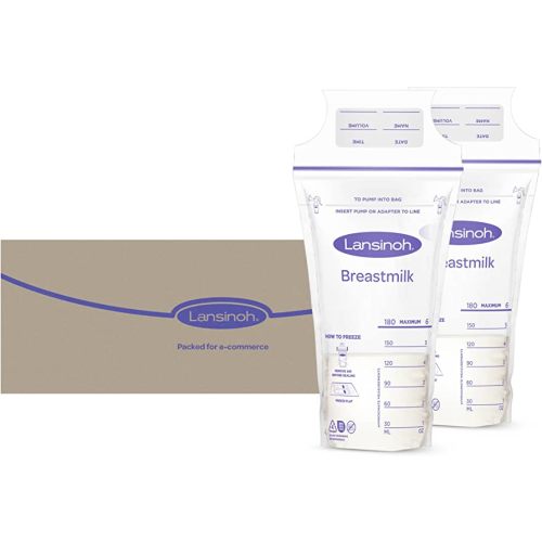 Lansinoh Breastmilk Storage Bags, 200 Count Value Pack, Easy to Use Milk Storage Bags for Breastfeeding, Presterilized, Hygienically Doubled-Sealed, for Refrigeration and Freezing, 6 Ounce