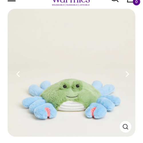 Microwavable Blue Crab Warmies | Warmies USA