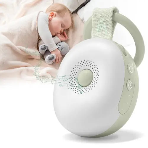 Mavogel White Noise Machine - Portable Sound Machine for Baby Essentials, Rechargeable White Noise Machine Soothe Infant Boys & Girls Sleeping with Lights, Memory, Timer, Newborn essentials must haves