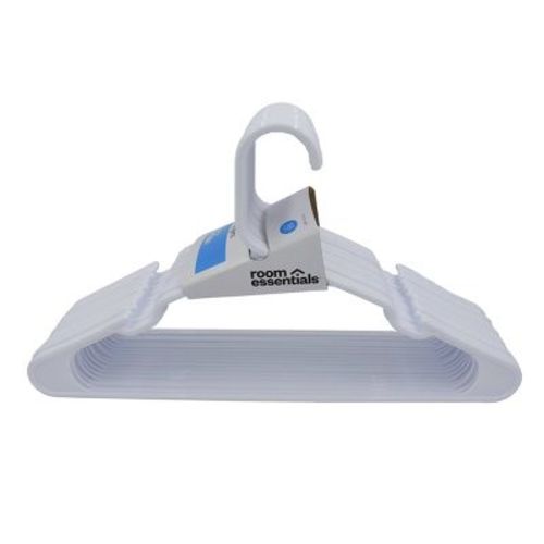 18pk Plastic Hangers White - Room Essentials™: Storage For Dresses, Skirts, Sweaters, Pants, Shirts