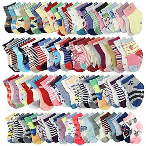 WAFUNNE 20 Pairs Baby Socks Wholesale for Infant Toddler Kids Children (Pattern at Random)