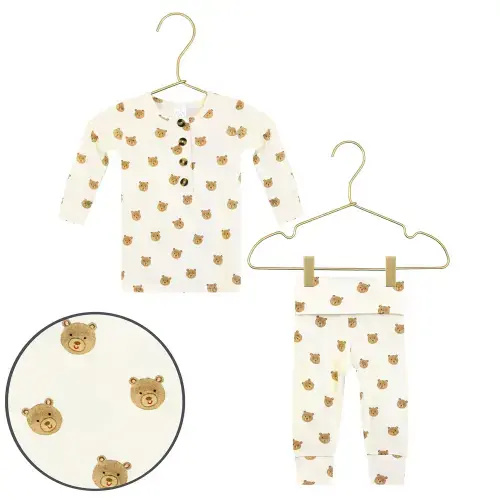 Lou Lou & Co Teddy Top + Bottoms, 6-12 M