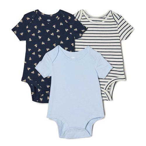 Amazon Essentials x Sofia Grainge Unisex Babies' Short Sleeve Crewneck Bodysuit, Pack of 3