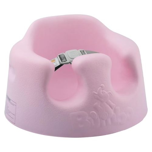 Bumbo Baby Infant Soft Foam Comfortable Support Wide Floor Seat with 3 Point Adjustable Harness for Ages 3 to 12 Months, Cradle Pink