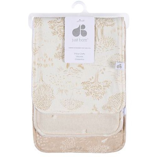 Just Born® Baby 3-Pack Burp Cloths