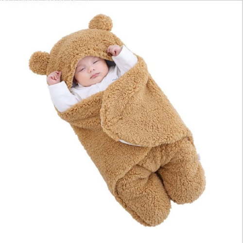 Newborn Baby Cute Cotton Receiving White Sleeping Blanket Boy Girl Wrap Swaddle
