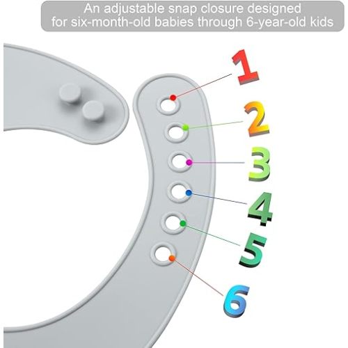 PandaEar (3 Pack) Cute Super Thin Light Weight Silicone Baby Bibs for Babies & Toddlers (10-72 Months) Waterproof, Soft