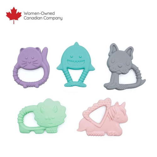 Melii Silicone Teethers - animal teething ring- for Babies - pack of 5 teethers - Age 0+ - Walmart.ca