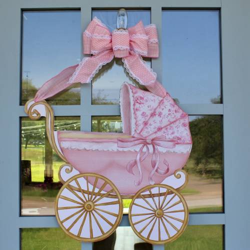 Door Hanger- Sweet Baby Girl (Birth Announcement, Hospital Door Hanger, Baby Shower, Celebrate, Gift)