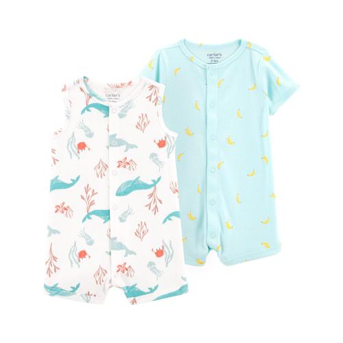 Carter's Child of Mine Baby Boy Rompers, 2-Pack, Sizes 0/3-24 Months