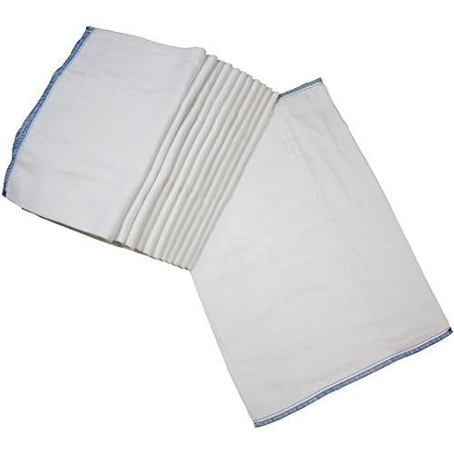 OsoCozy Prefold Cloth Diapers (1 Doz) - Soft, Absorbent, Durable - 100% Cotton