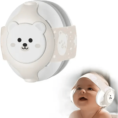 Baby Headphones-Infant Ear Protection for Babies 0-36 Months, 25dB NRR Baby Noise Cancelling Headphones with Little Bear Design,Baby Airplane Essentials for Travel/Improves Sleep/Outdoor