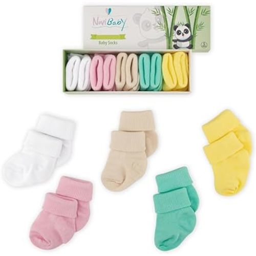 Baby Socks 0-6 Months, 6-12 Infant Ankle Socks for Boys and Girls, Essential Baby Items for Newborns