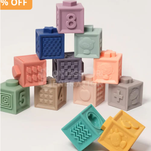 Montessori Squeaky Block Set - For Babies & Toddlers Alike!