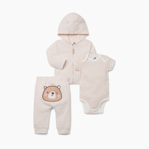 Small Story 3 Piece Hoodie Set - Beary Cute, 6-9 M