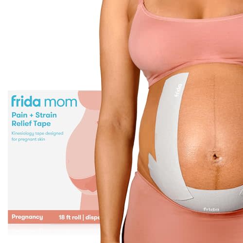 Frida Mom Kinesiology Tape for Pregnancy Belly Support, Pain Relief Pregnancy Tape, Pregnancy Must Haves, 18ft Roll