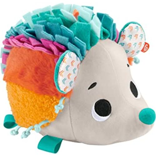 Fisher-Price Newborn Toy Cuddle ‘N Snuggle Hedgehog Plush with Sounds and Textures for Infant Sensory Play Ages 3+ Months