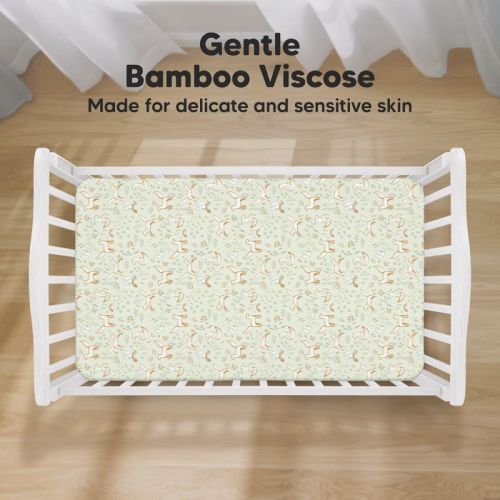 KeaBabies 2pk Isla Fitted Crib Sheets for Boys, Girls, Baby Crib Sheet, Fits Standard Nursery Crib Mattresses (KeaSafari)