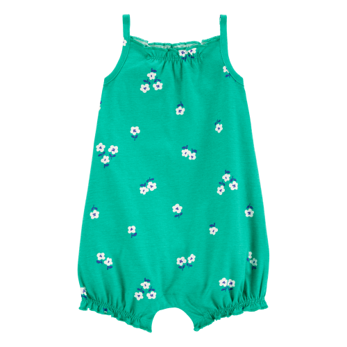 Baby Floral Cotton Romper - Green - Carter's | Carter's