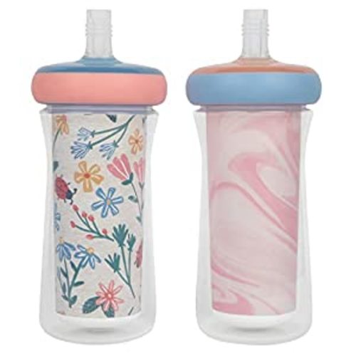 Amazon.com: The First Years Insulated Straw Cups for Toddlers 2pk – Ladybug & Marbled – Pink & Blue : Video Games