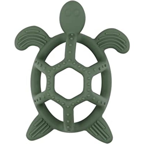 3D Turtle Model Teether Toy Made of Soft Silicone,Teething Toys for 3M+ Babies,Oral Motor Chew Toy BPA-Free (1 Pack)