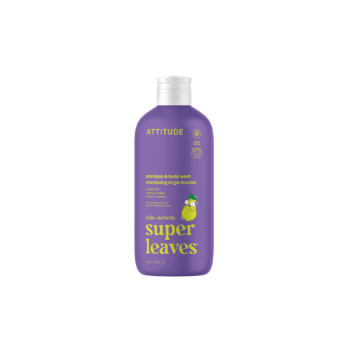 ATTITUDE Super Leaves Kids 2-in-1 Shampoo & Body Wash Vanilla & Pear