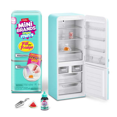Mini Brands Fill the Fridge Playset (Assorted) Collectible Blind Novelty and Gag Toy by ZURU