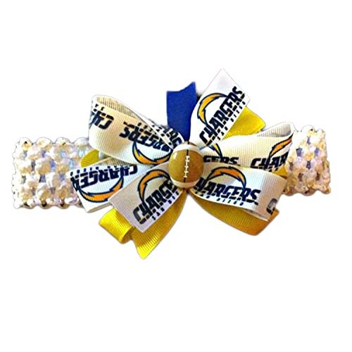 Chargers Baby Girl Boutique Bow Crocheted Headband