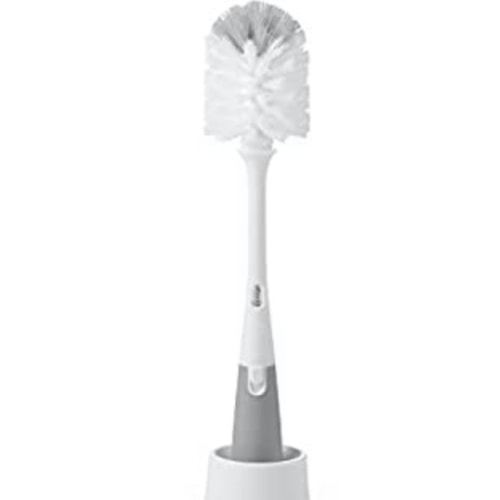 OXO Tot Bottle Brush with Nipple Cleaner and Stand, Gray