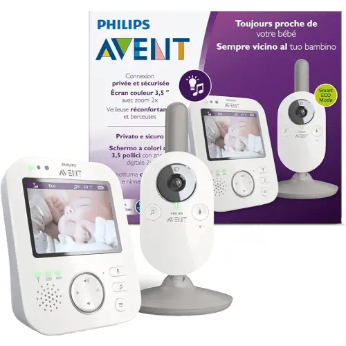 PHILIPS Avent Digital Baby Monitor with Camera and Audio, 3.5" Display Baby Camera Monitor with 2-Way Talk, Night Vision, Temperature, 980ft Range, Video Baby Monitor with No Wi-fi, Lullabies