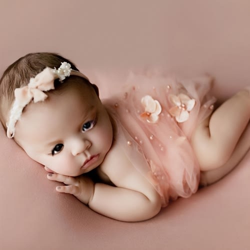 Newborn photoshoot pearls wrap headban